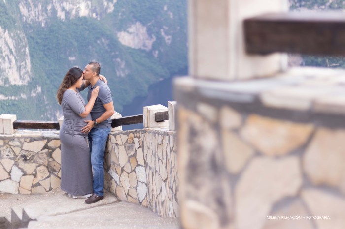 Pareja en el caón del sumidero