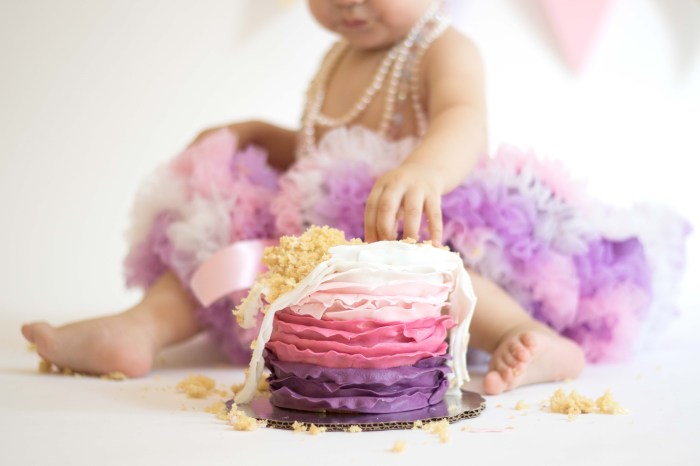 Pastel smash the cake destruido