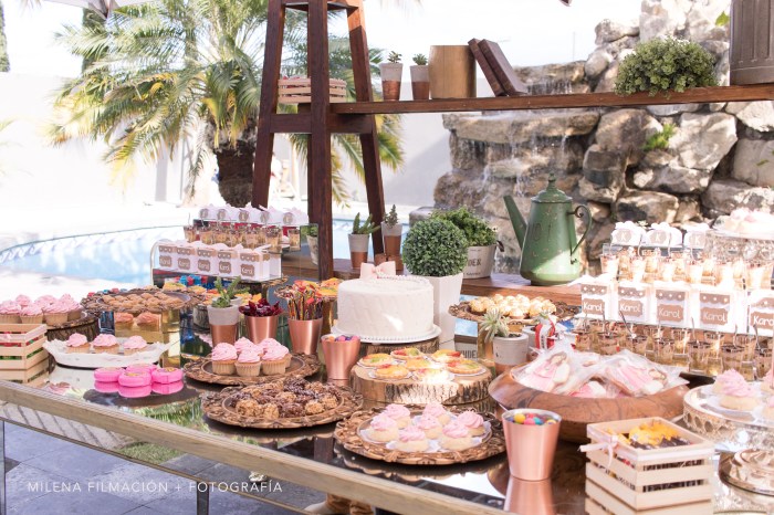 Mesa de dulces niña bautizo