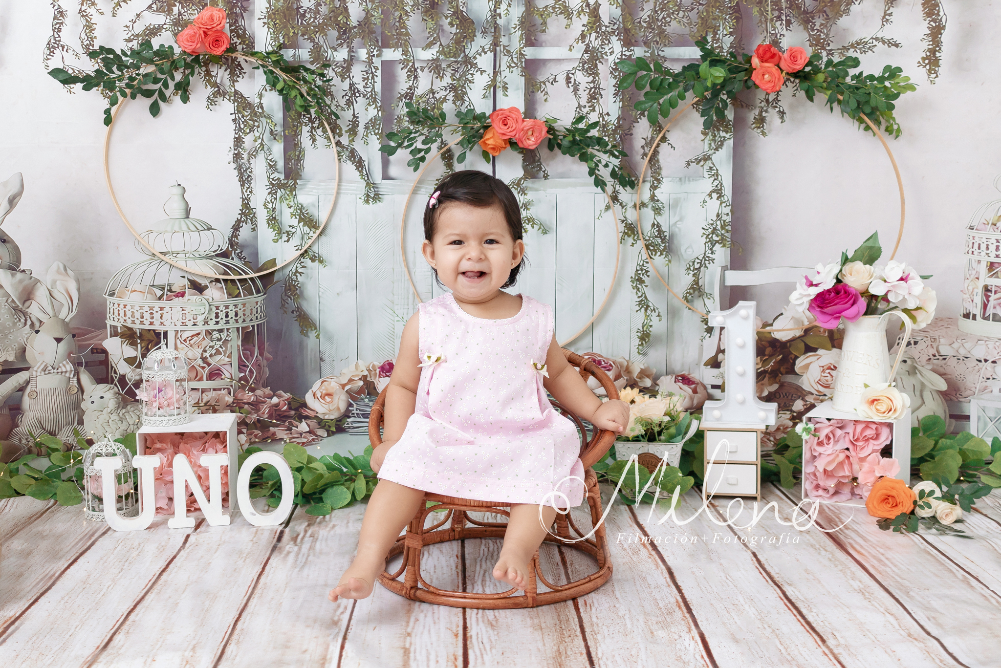 retrato bebé cake smash boho