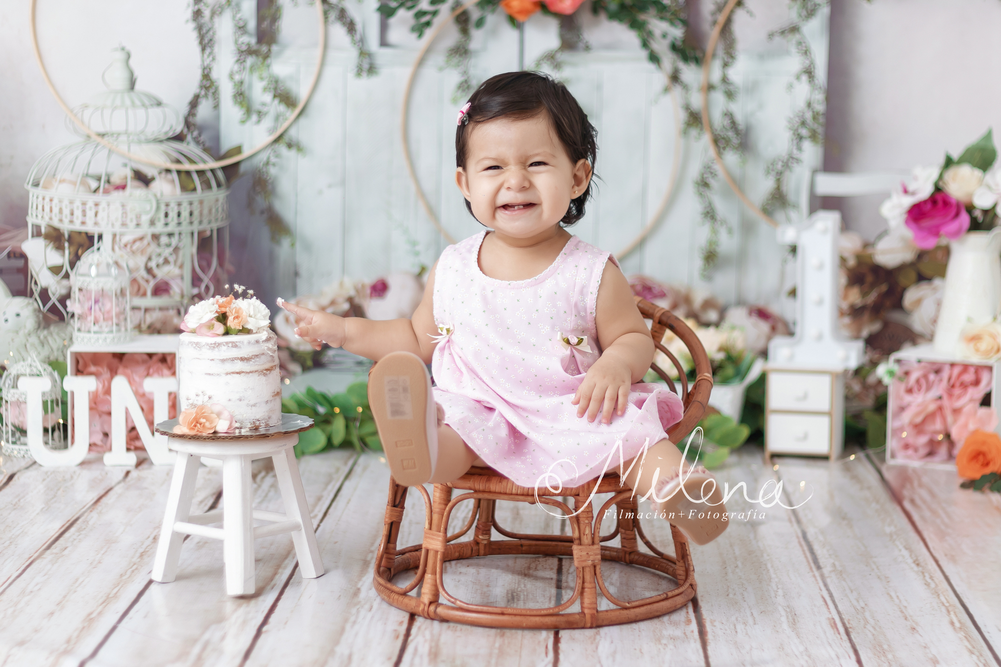 retrato bebé niña boho cake smash Tuxtla Gutiérrez